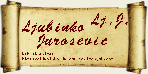 Ljubinko Jurošević vizit kartica